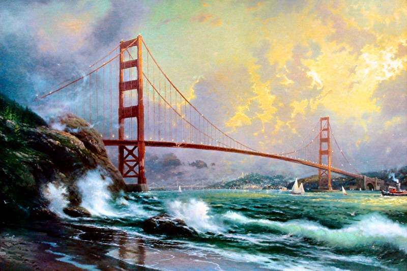 Golden Gate Bridge San Francisco 12x18 Framed Classic Edition Canvas