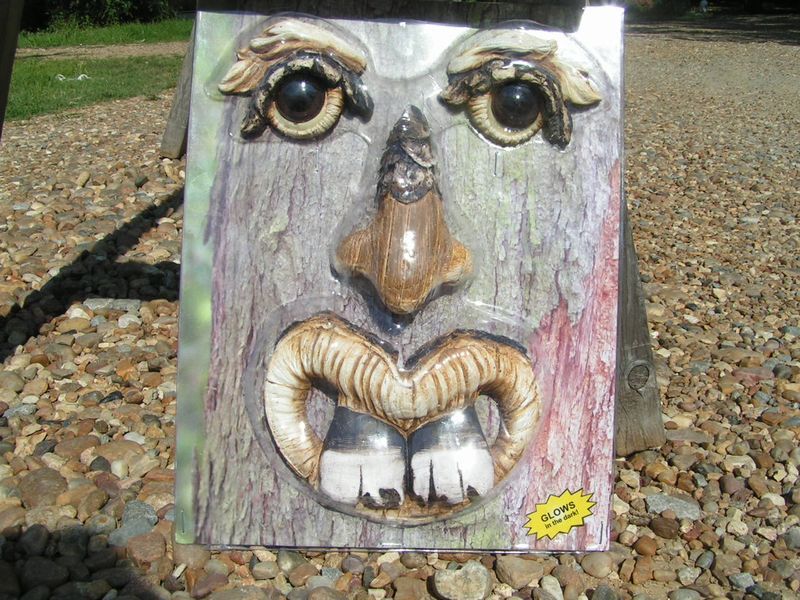 Eyes Glow in The Dark Tree Bucktooth Gnome Garden Face