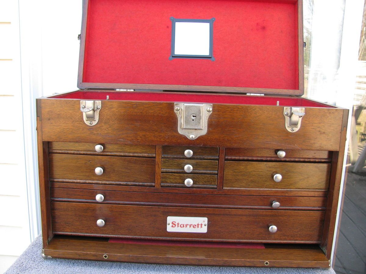 Gerstner Starrett Mahogany Machinist Tool Chest Box