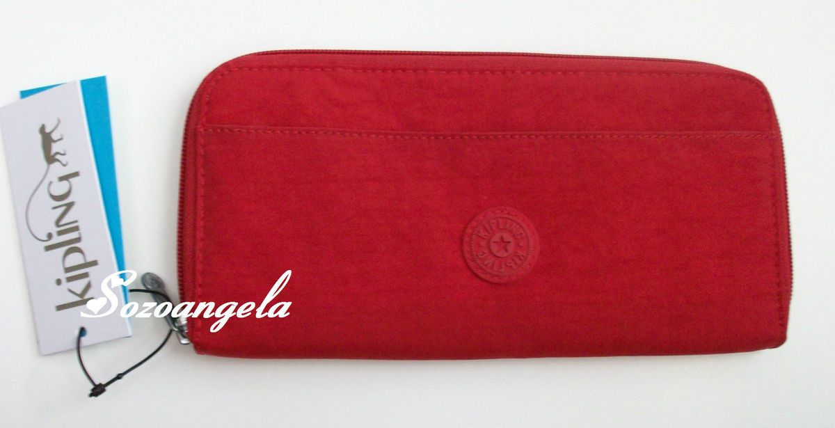 Kipling 2 Go Travel Organizer Passport Holder Red