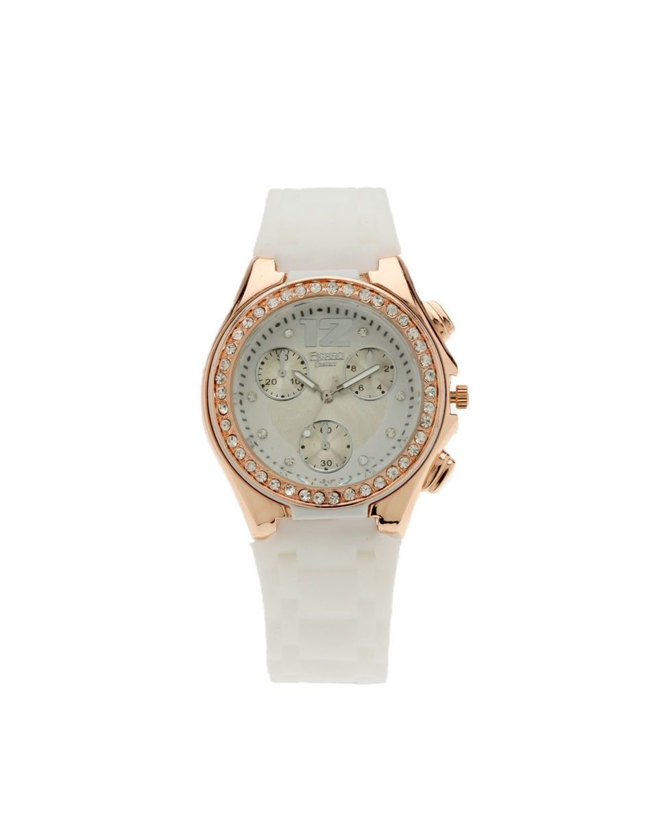 Figaro Milano Women Rose Gold LRS05639 White Band Watch