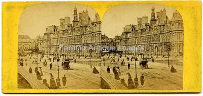 Paris Hotel de Ville Pont DArcole Place de Grève View