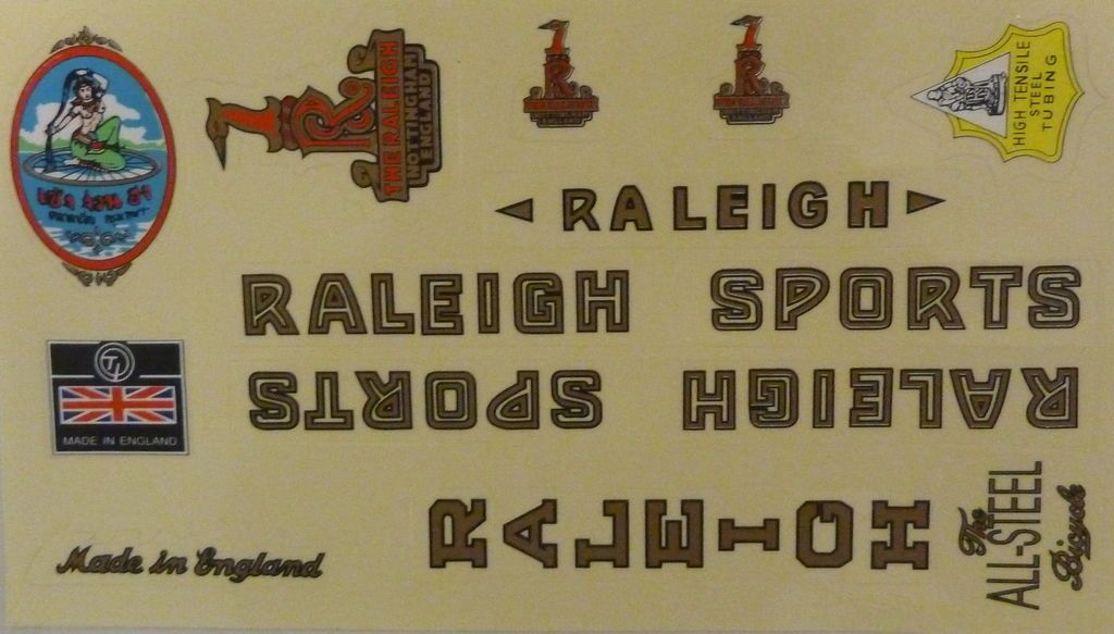 raleigh vintage bicycle stickers  16 00 buy