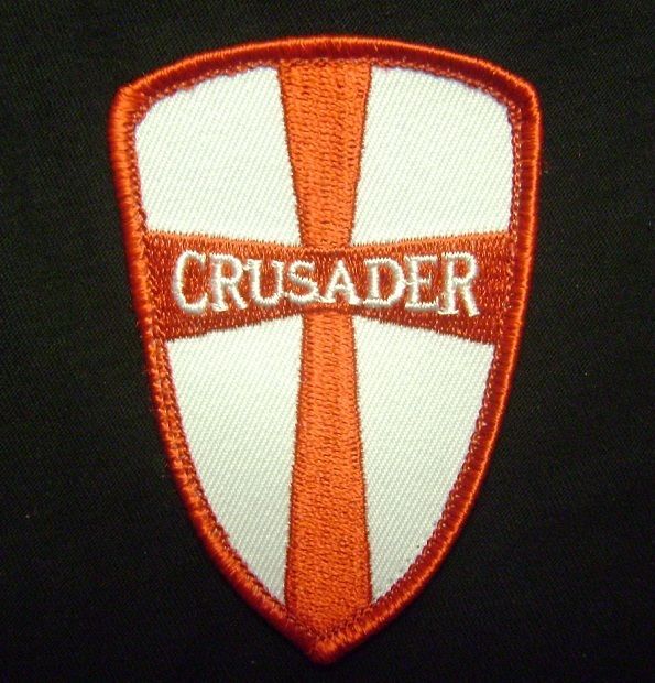 CROSS CRUSADER SHIELD TACTICAL ARMY COMBAT MORALE ISAF MILSPEC RED