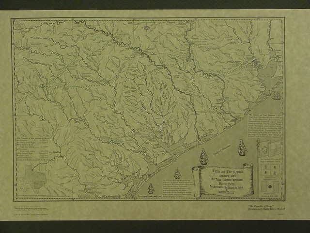 Republic of Texas Revolution Battle Sites Map