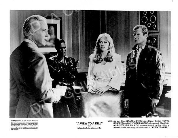 View to A Kill 1985 Grace Jones Roger Moore B w Still