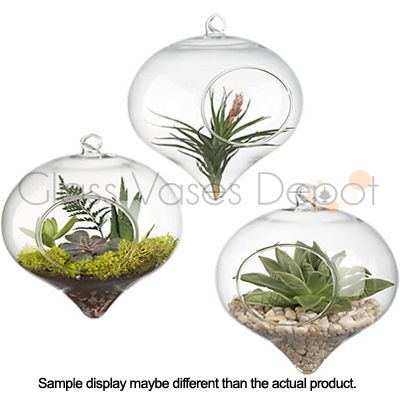 Hanging Tippy Plant Terrarium Vase H 4 24pcs Votive Tealight Candle