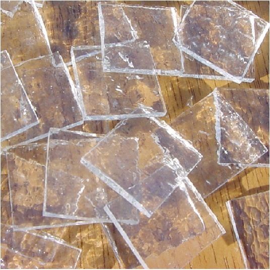 25 Clear Granite 1 Square Glass Mosaic Tile