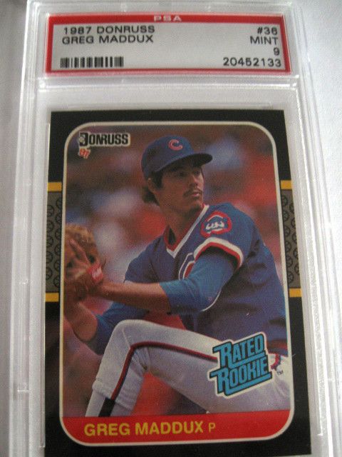 1987 Donruss Greg Maddux Rookie RC PSA 9