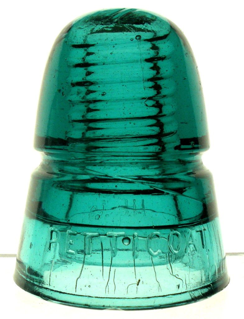 teal blue m mould hgco petticoat insulator 