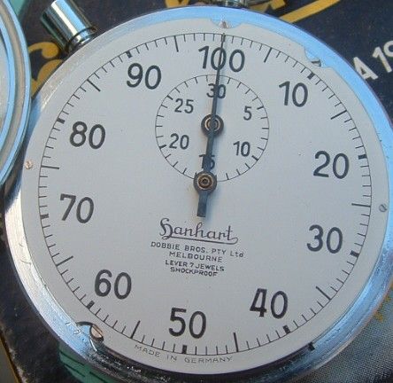 Vintage 60s Hanhart mint NOS 7j German stop watch