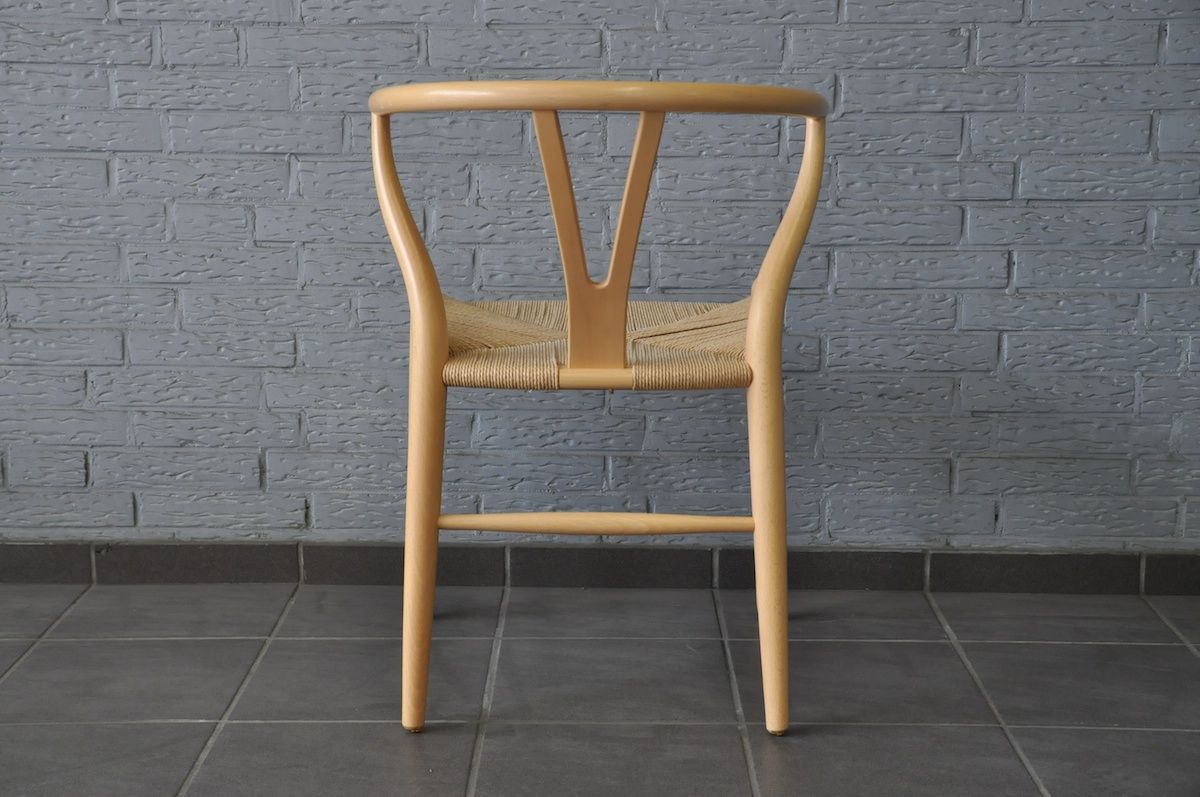 4x Hans J. Wegner wishbone chair CH24 Stühle y chair Buche Lack