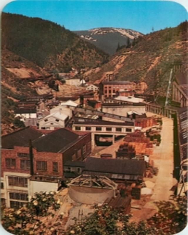 BURKE, IDAHO Mill of Hecla Mining Company Birdseye View POSTCARD