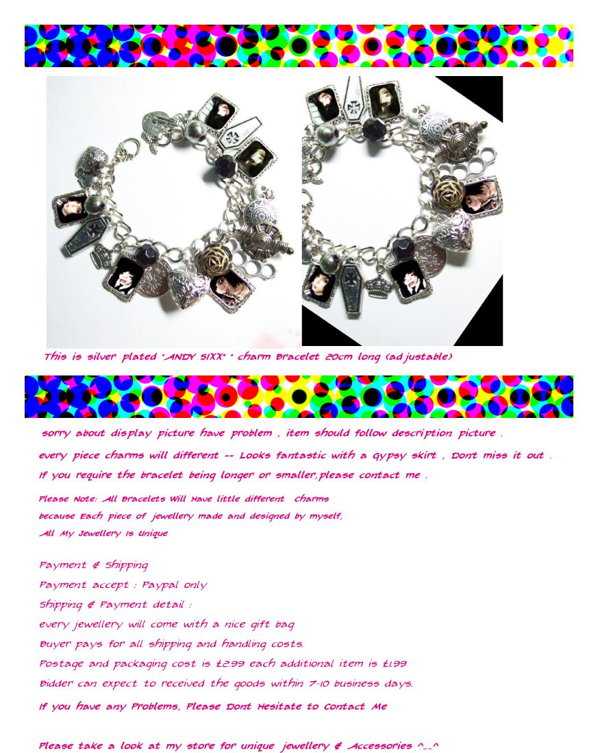 Andy Sixx Six Peaceful Heart Charm Bracelet