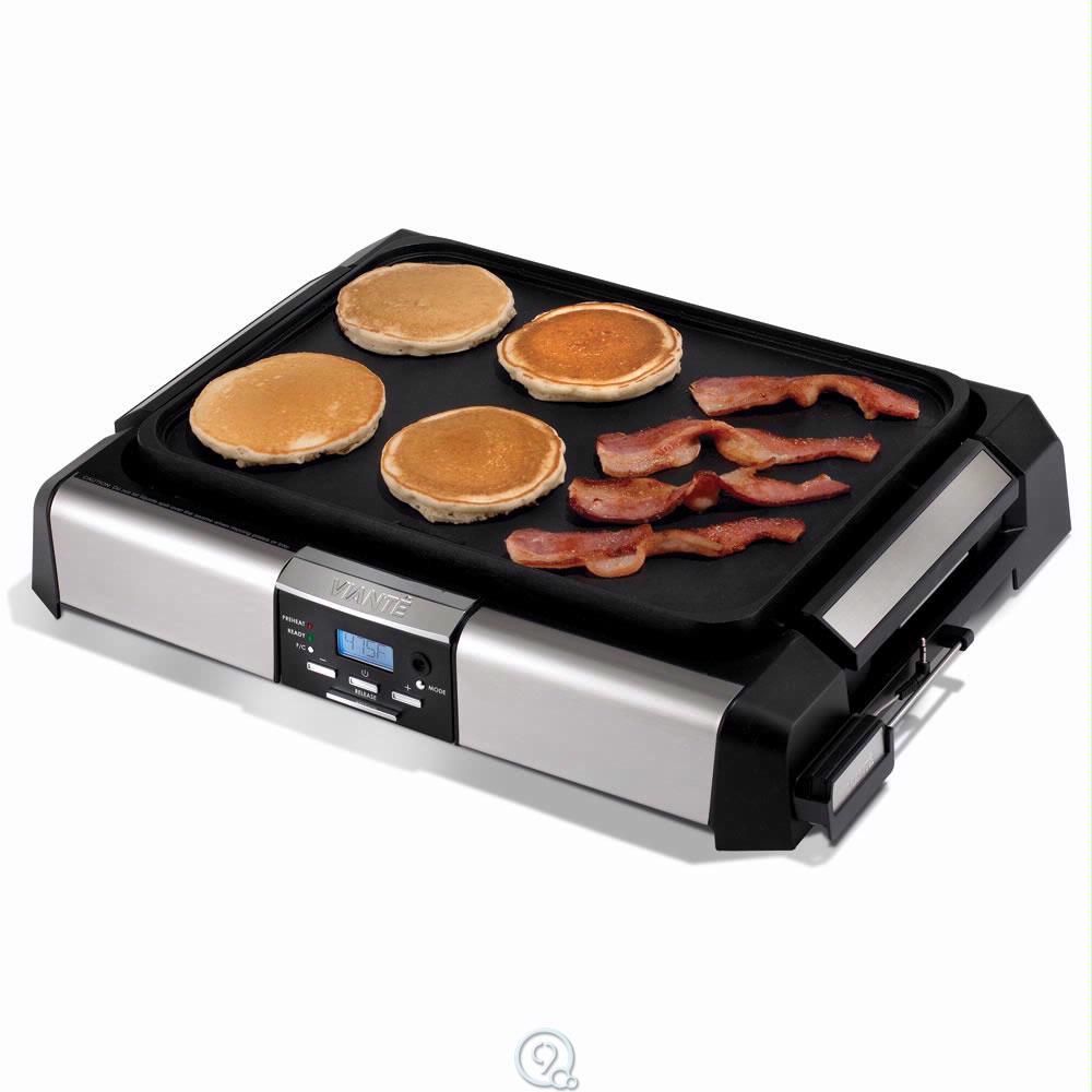 The Full Meal Electric Grill Griddle Viante CUC 01g Indoor Stainless on