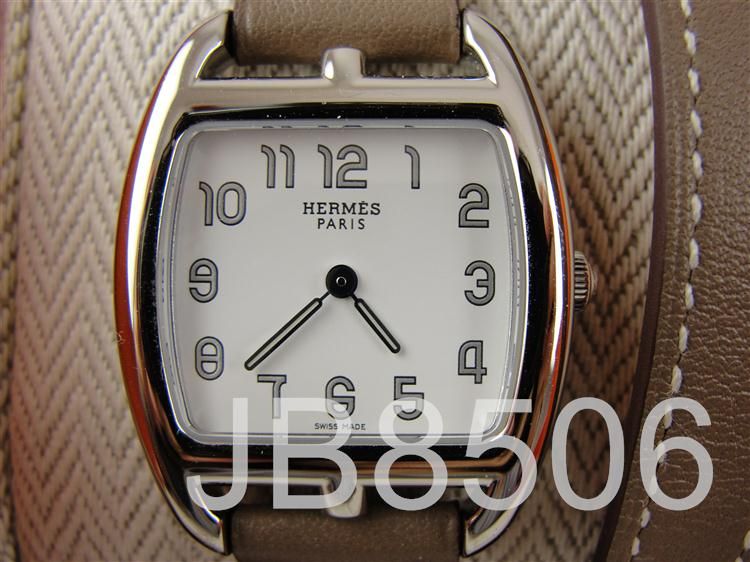 Auth Hermes Cape Cod Tonneau PM Double Tour Ladies Watch