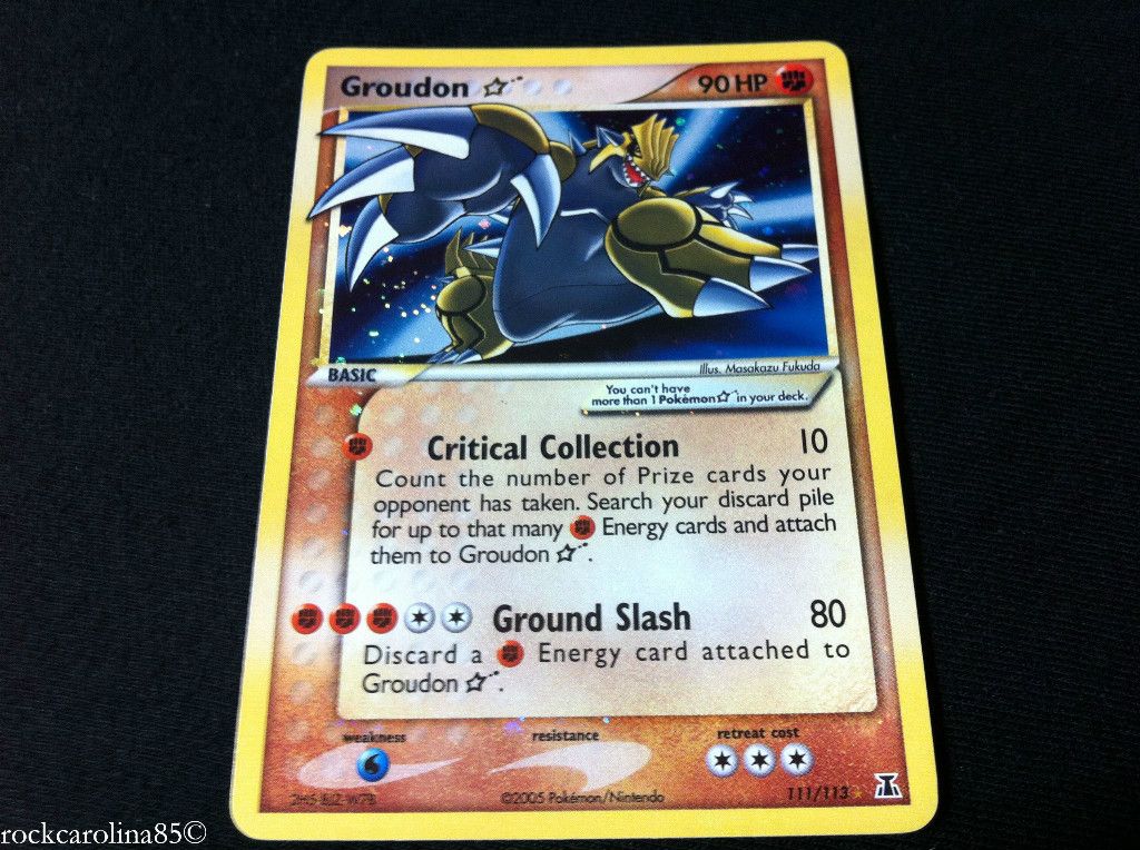 Groudon GOLD STAR HOLO RARE 111/113 (MINT) EX Delta Species Pokemon