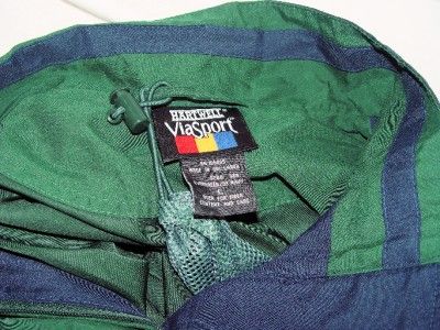 hartwell viasport windbreaker jacket green navy sz l