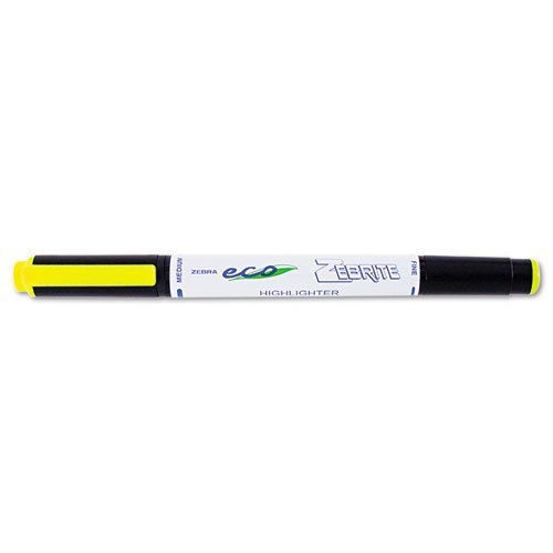 Zebra Eco Zebrite Double Ended Highlighters Chisel Fine PT FL Yellow