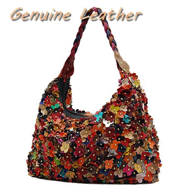  Multi Flower Colorful Design Shoulder Hobo Bag Handbag Purse