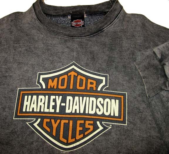 Vtg HARLEY DAVIDSON Gray Sweatshirt 2XL) USA MADE Wilwerts H D Dubuque