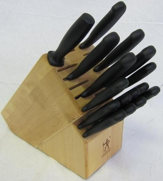 Henckels Black Fine Edge Comfort 17pc Block Knife Set 19320 000