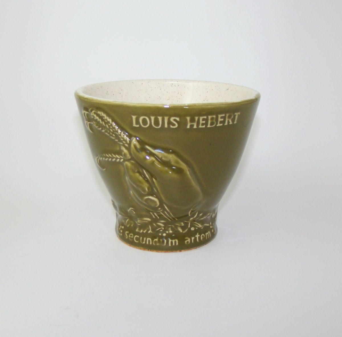   Schering Olive Green Commemorative Louis Hebert Apothecary Mortar