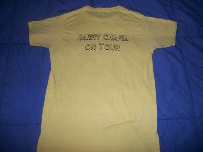 vtg harry chapin 1970s concert autographed t shirt s