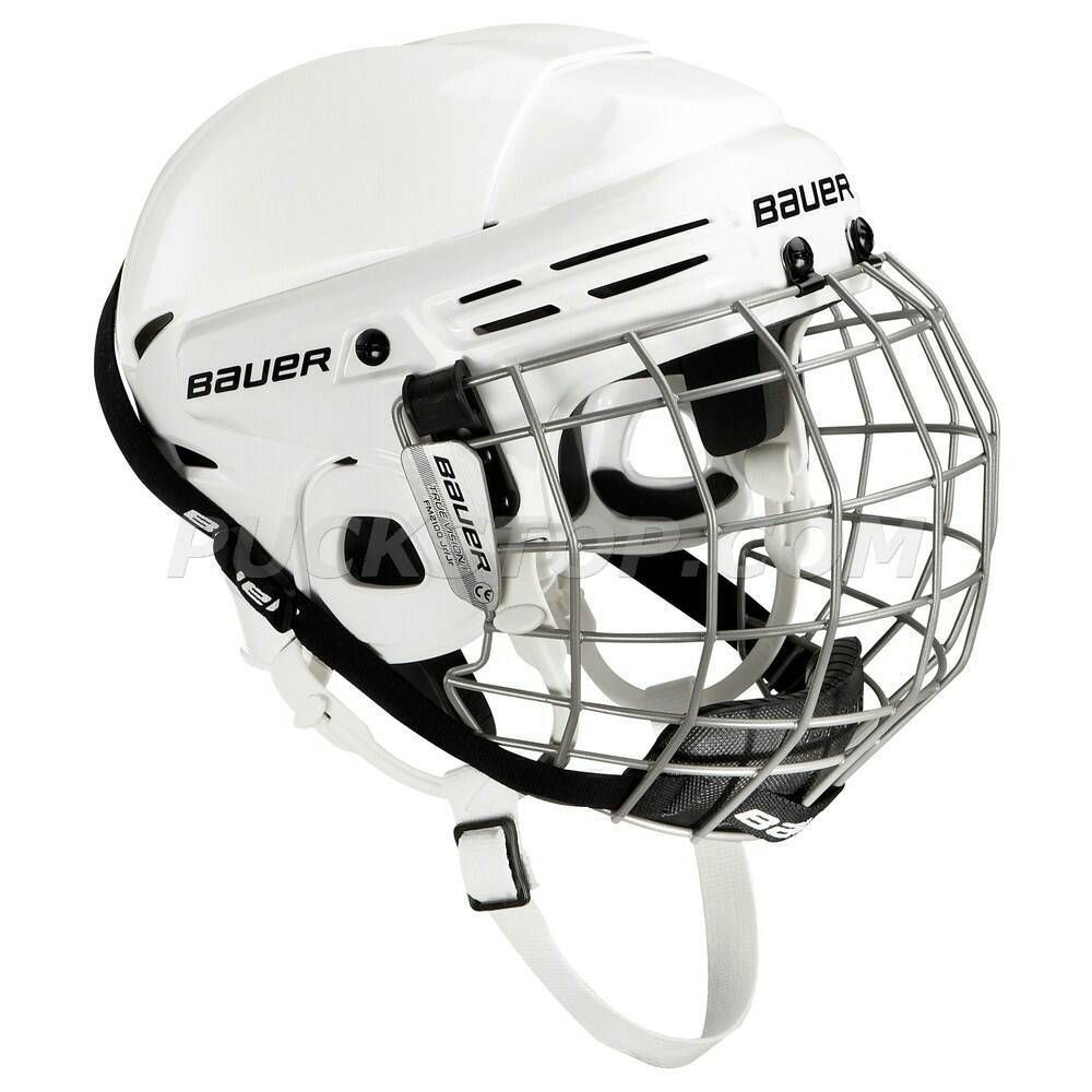  Bauer 2100 White Hockey Helmet with Cage