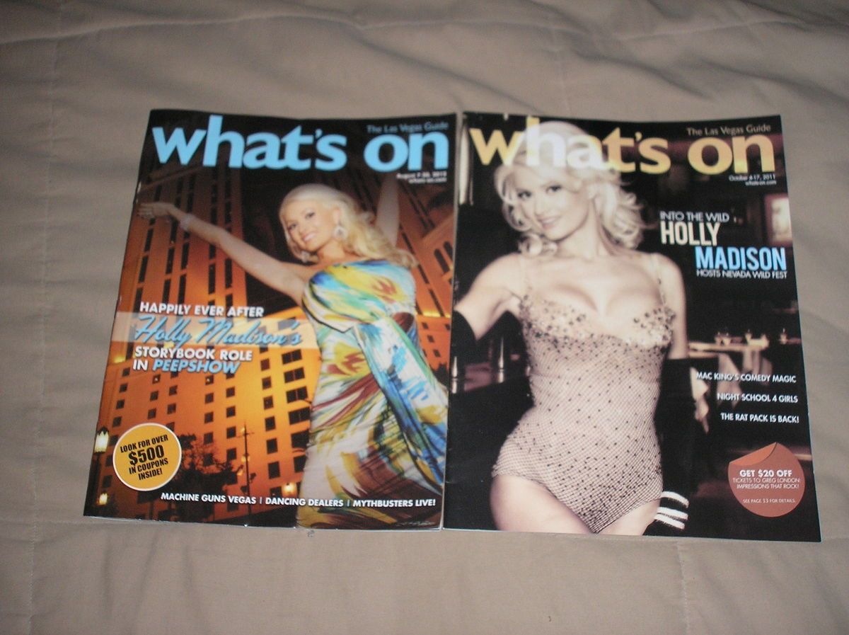 Holly Madison Las Vegas Whats on Magazines Lot of Two Different Mint
