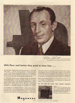 1943 Vladimir Horowitz Boris Chaliapin Art Magnavox Ad