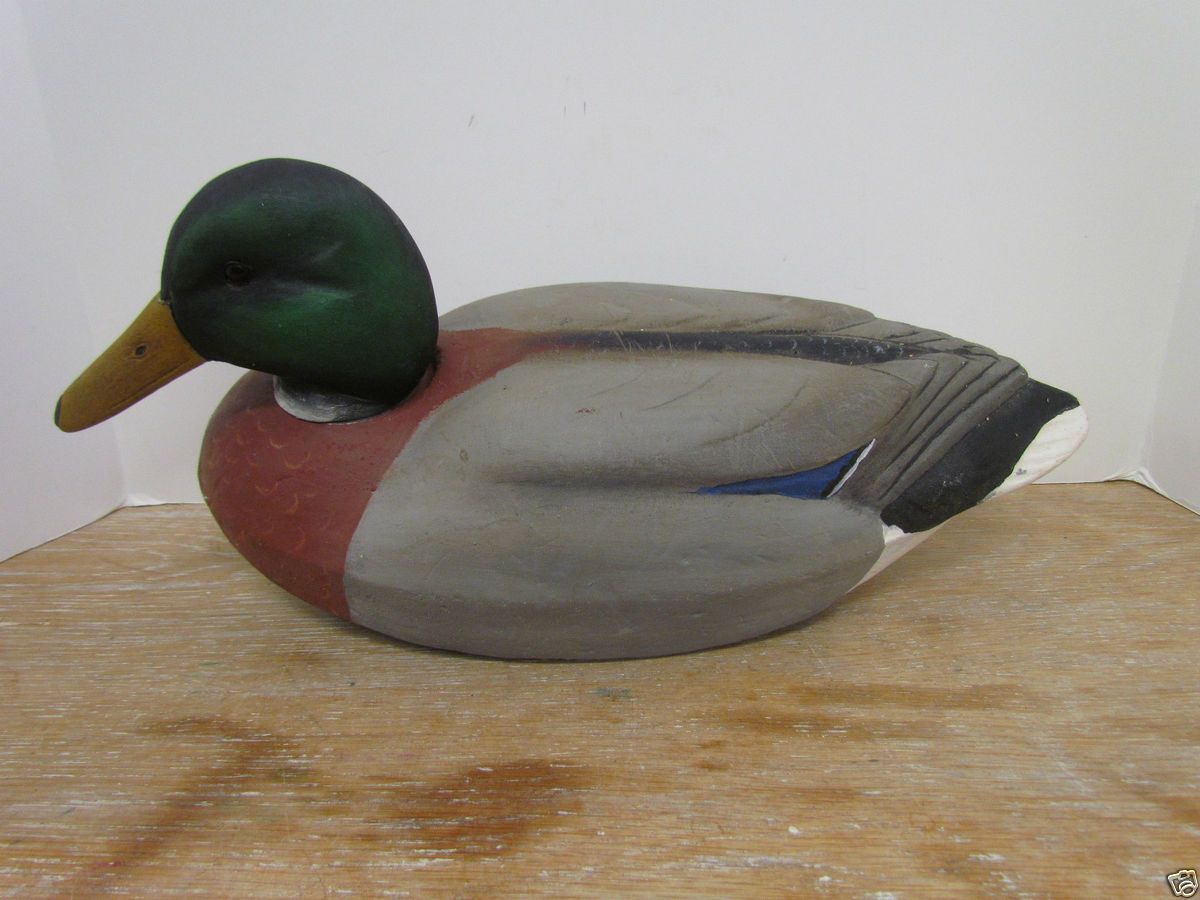 Herter Model 72 Drake Mallard Decoy with Wooden Head Custom Paint