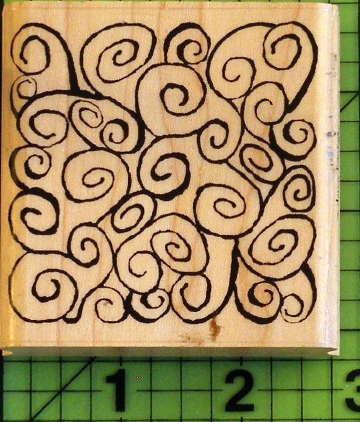 Dawn Houser Swirl Backround Rubber Stamp Inkadinkado