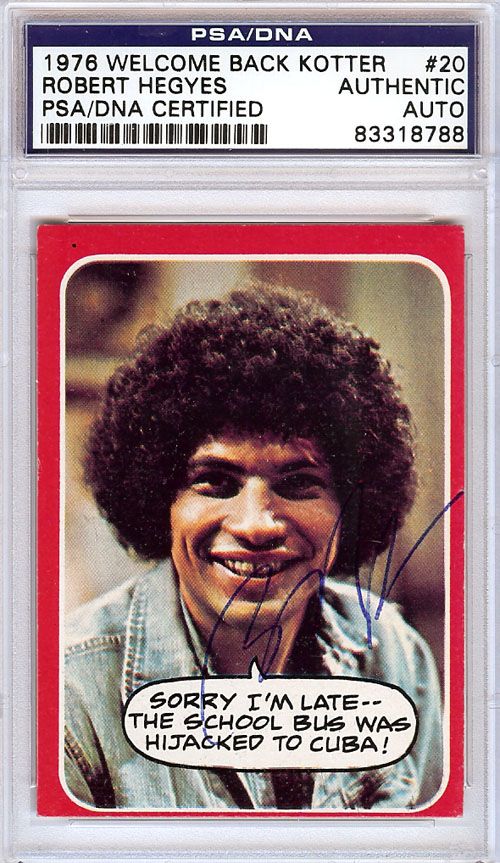 Welcome Back Kotter Robert Hegyes Auto Signed 1976 Topps Card PSA DNA