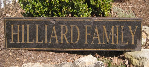 Hilliard Family Name Sign Personalized Lastname Painted Wooden Sign
