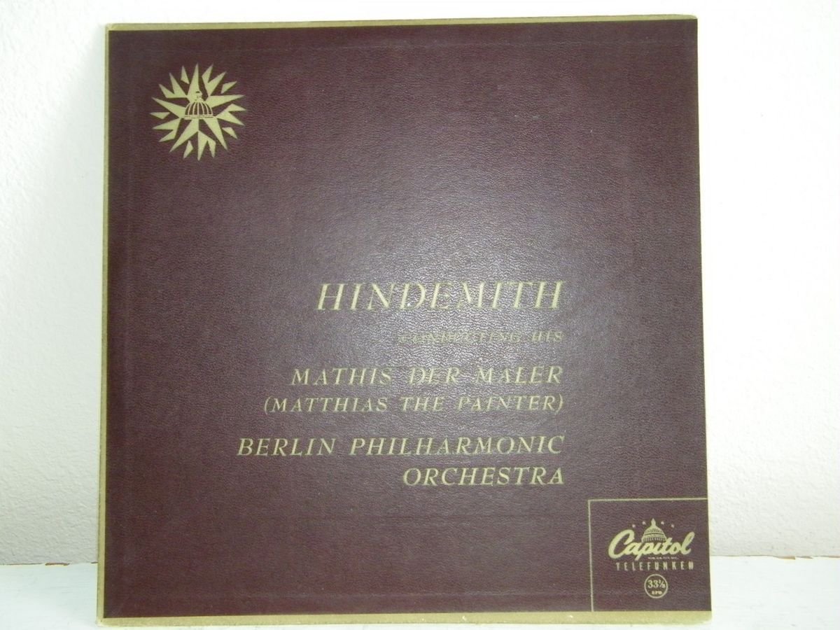 Vintage Hindemith Conducting Berlin Harmonic Orchestra Vinyl Record