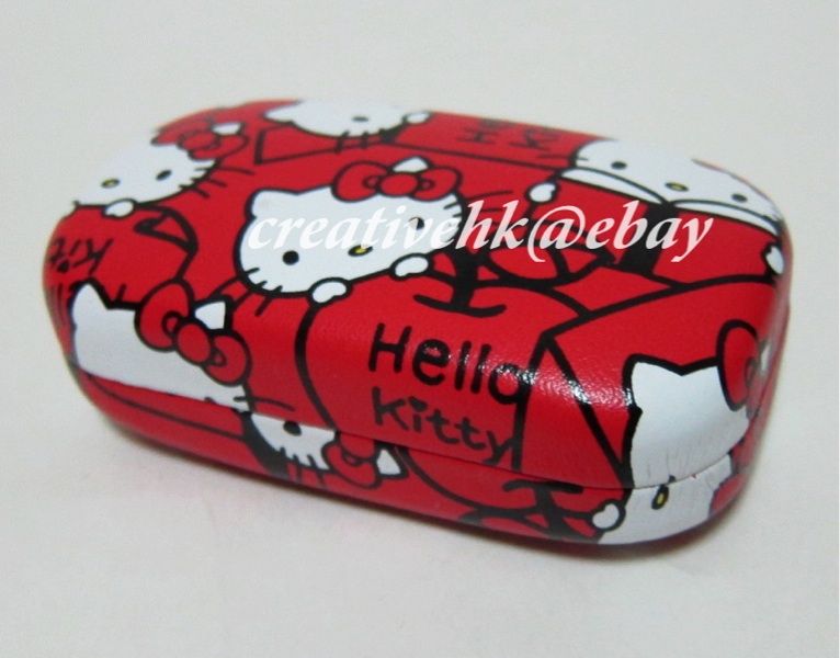 Japan Sanrio Original Hello Kitty Cell Phone Earphone Red Case (NEW)