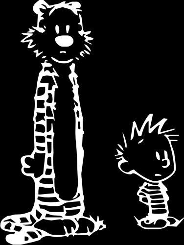 Calvin and Hobbes Cartoon Label Car Window Truck Laptop Sticker Decal