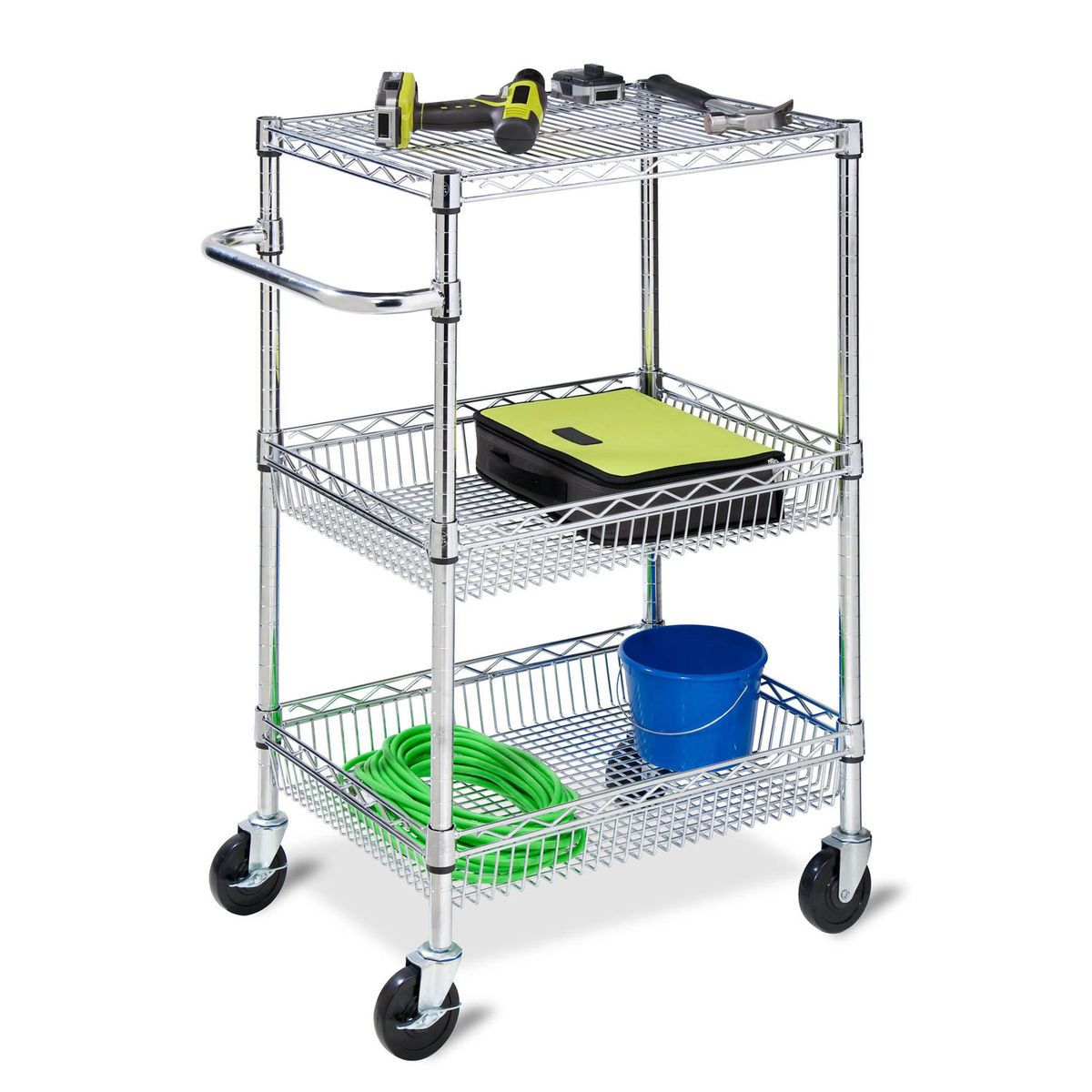 New Utility Carts Home Storage Organizer Organization Three Tier Cart