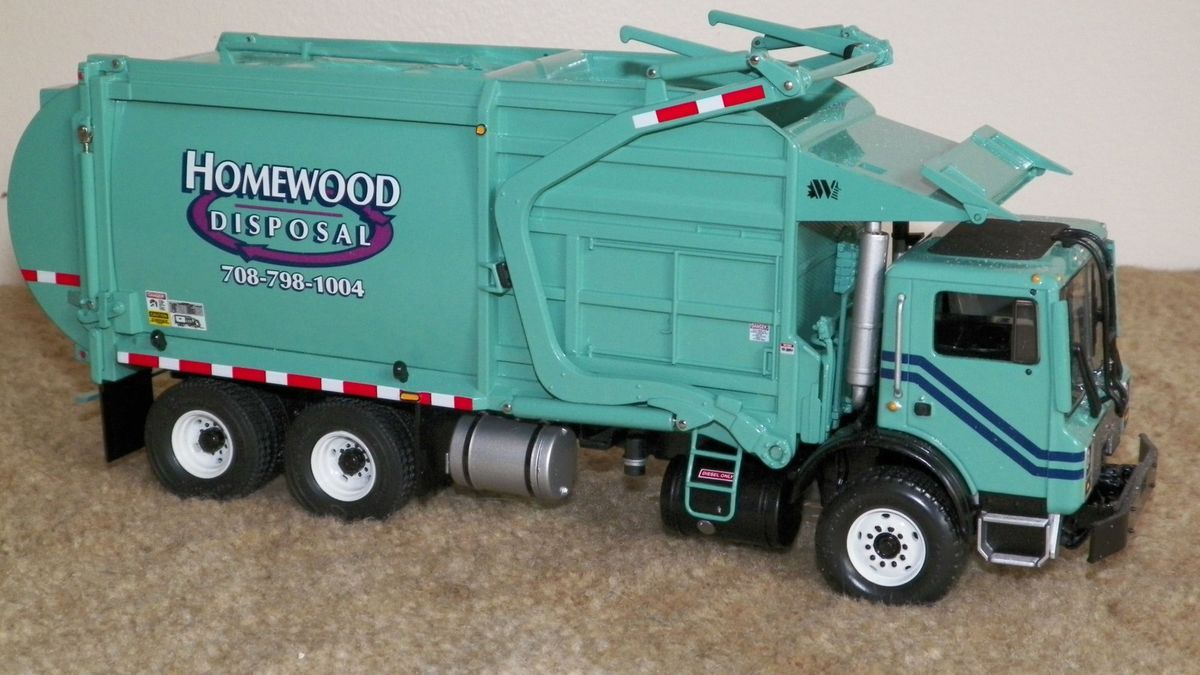 MACK FRONT LOAD TRASH TRUCK HOMEWOOD DISPOSAL w bin First Gear 1st