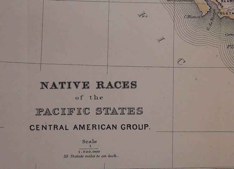 Guatemala Honduras Nicaragua Costa Rica Panama Indian Tribes 1874 Map