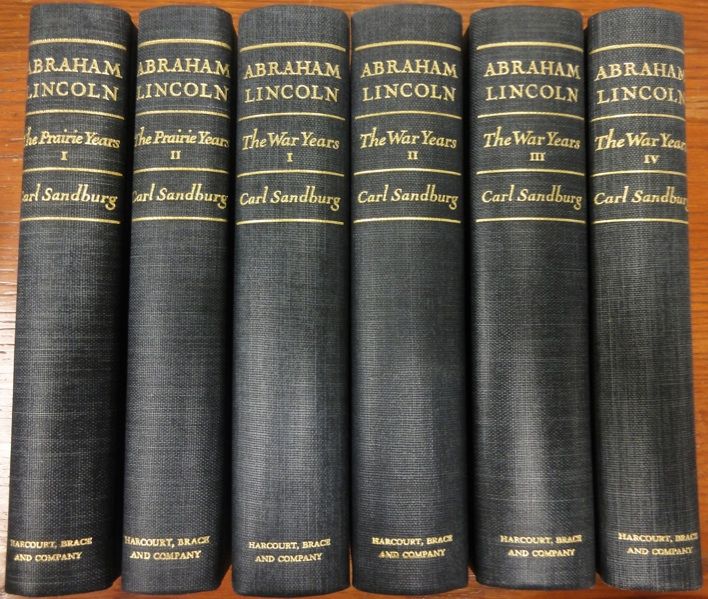 Signed Carl Sandburgs Abraham Lincoln Biography Set Praire War Years
