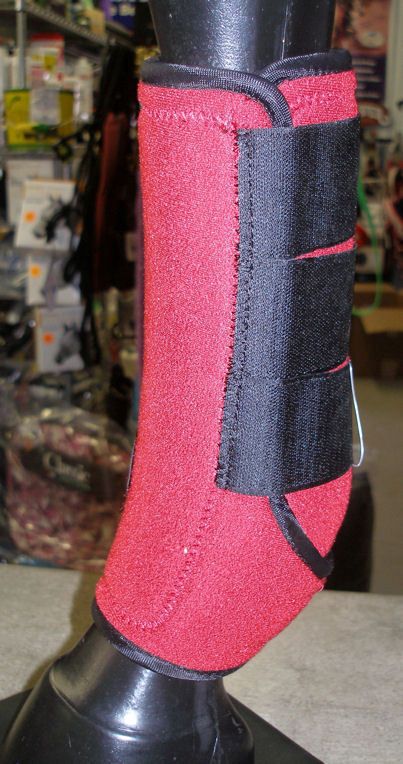 New Red Sports Medicine Boots SMB Medium Horse Tack Barrels Poles