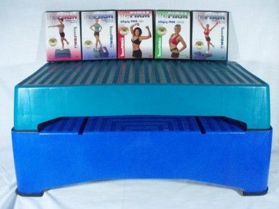 The FIRM TransFIRMer 2 Piece Step & 5 DVD Workout lot Aerobic Stepper