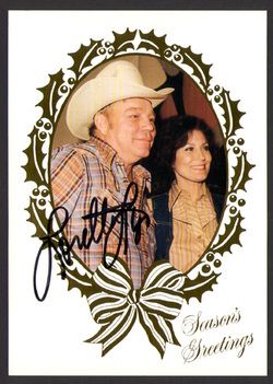 Original Vintage Loretta Lynn 1982 Christmas Card Signed Autograph
