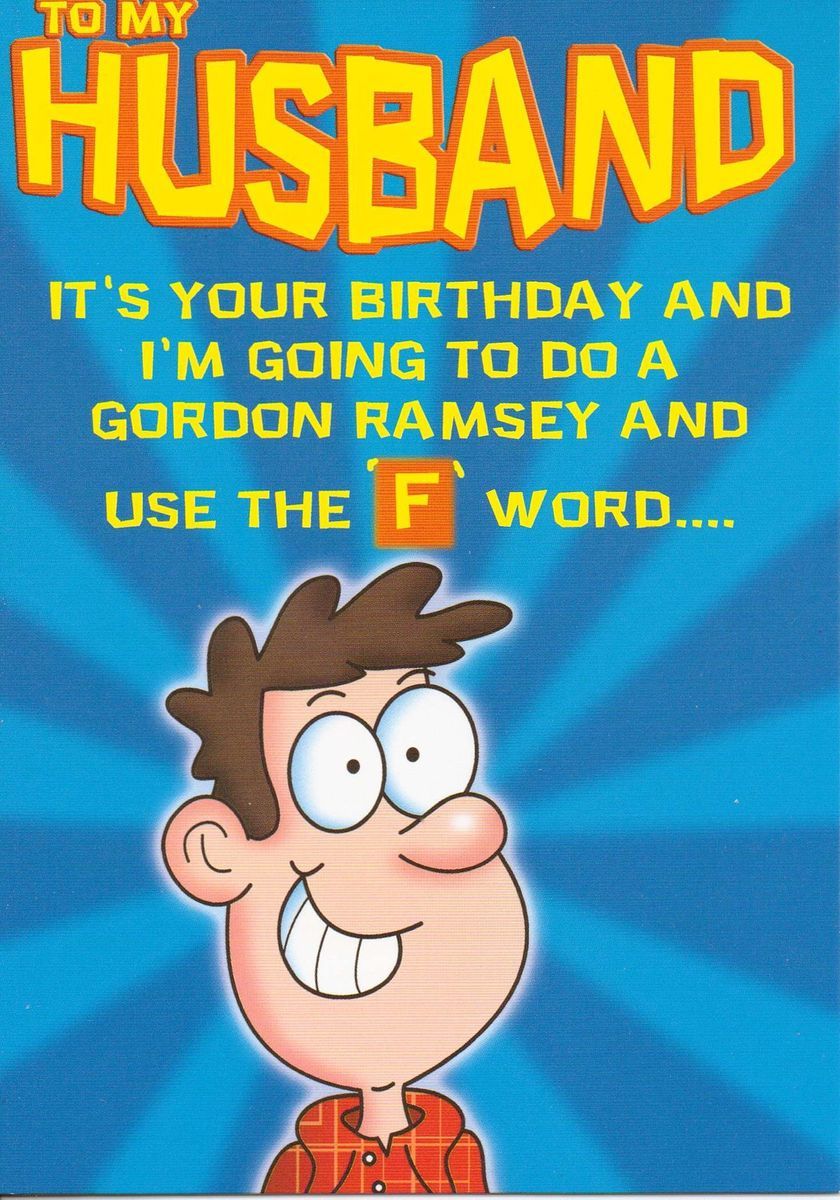 Traditional Cute Funny Husband Birthday Card on PopScreen