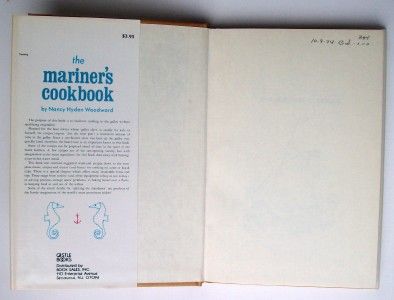 1969 The Mariners Cookbook by Nancy Hyden Woodward Cooking on A Boat