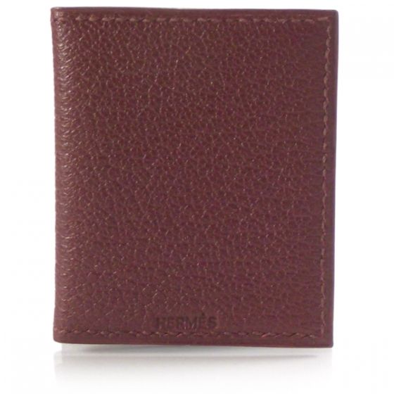 Hermes Leather Photo Album Frame Case Accordian Brown