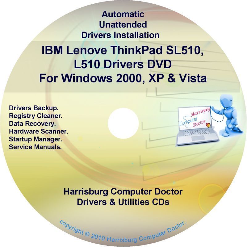 IBM Lenovo ThinkPad SL510 L510 Drivers Disc CD DVD