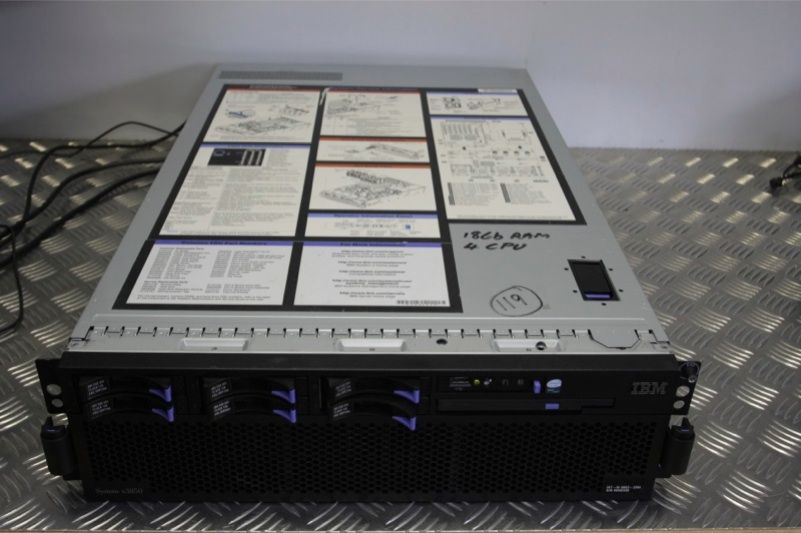 IBM System x3850 4 x Dual Intel Xeon 3 6GHz 18GB DDR RAM Server  8863